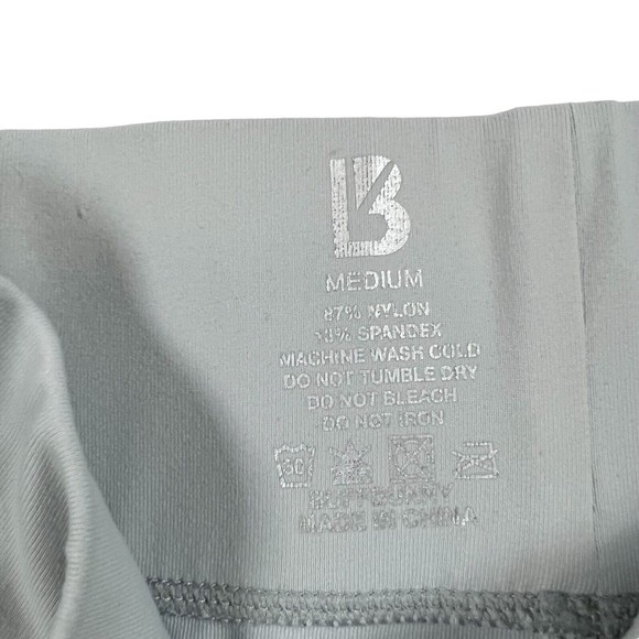 BuffBunny Women’s Gray Leggings Woven Net Sides High Waist Active Pants M - Picture 10 of 10